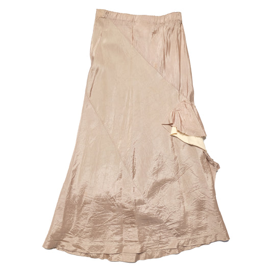 CDG Robe de Chambre Long Ruffled Skirt Beige AD2000