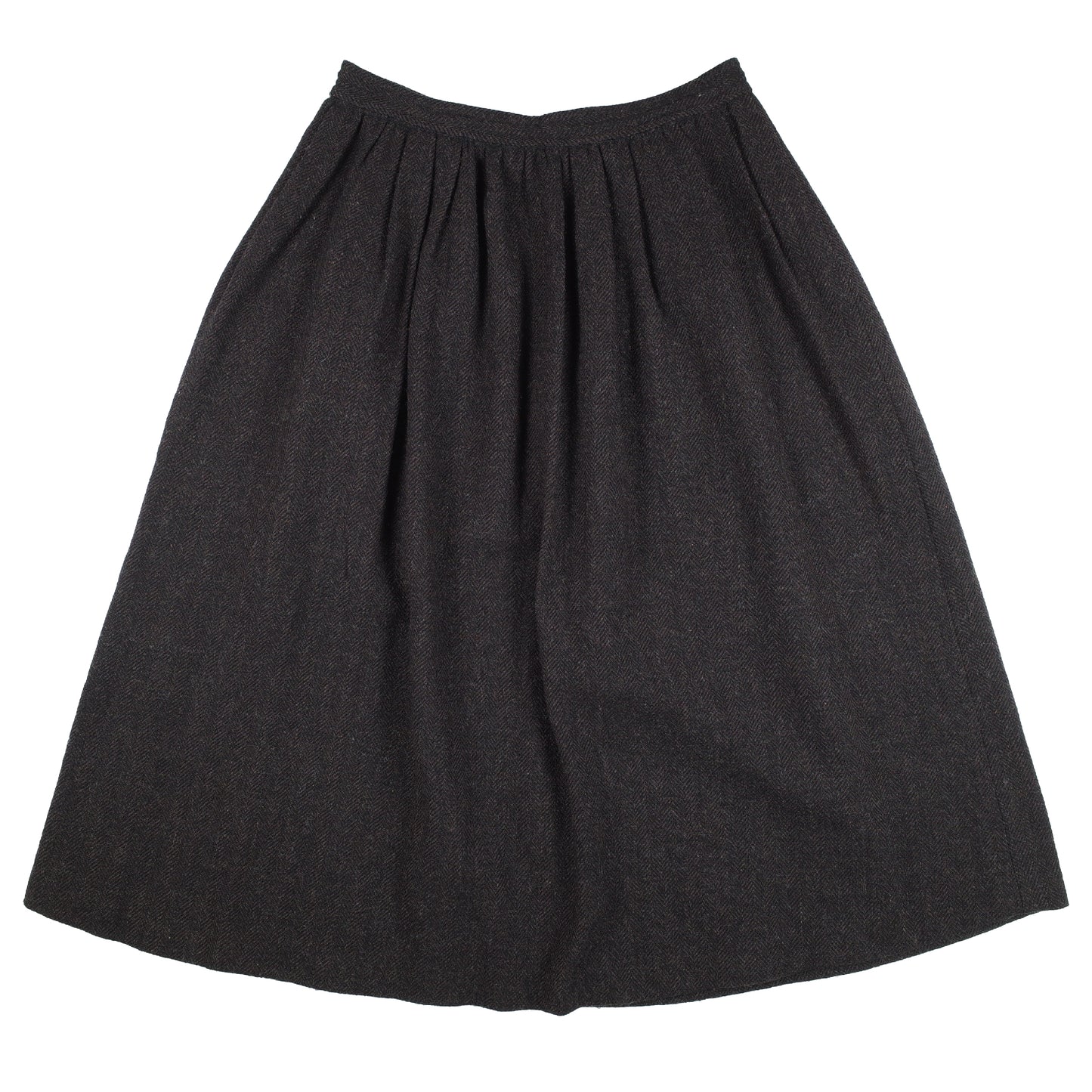 CDG Tricot Brown Wool Skirt