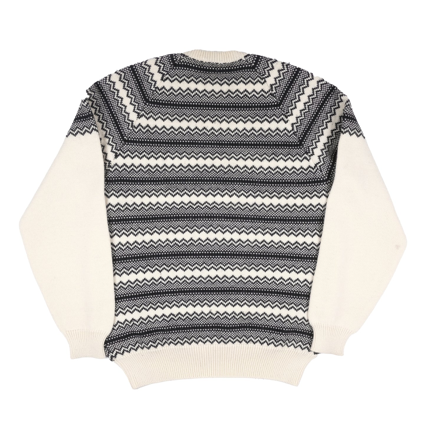 Y's for Men White Nordic Knit Sweater