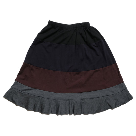 CDG Robe De Chambre Multi Coloured Skirt Black/Brown/Grey