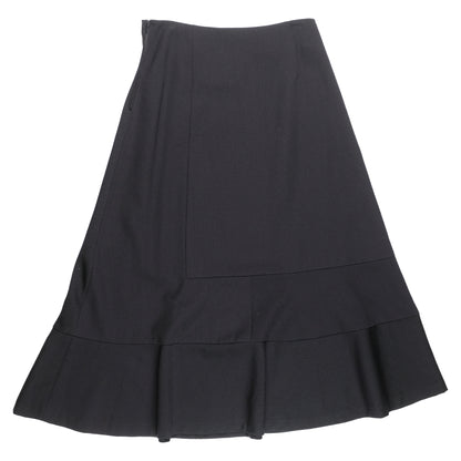 CDG Tricot Black Flared Skirt (A)