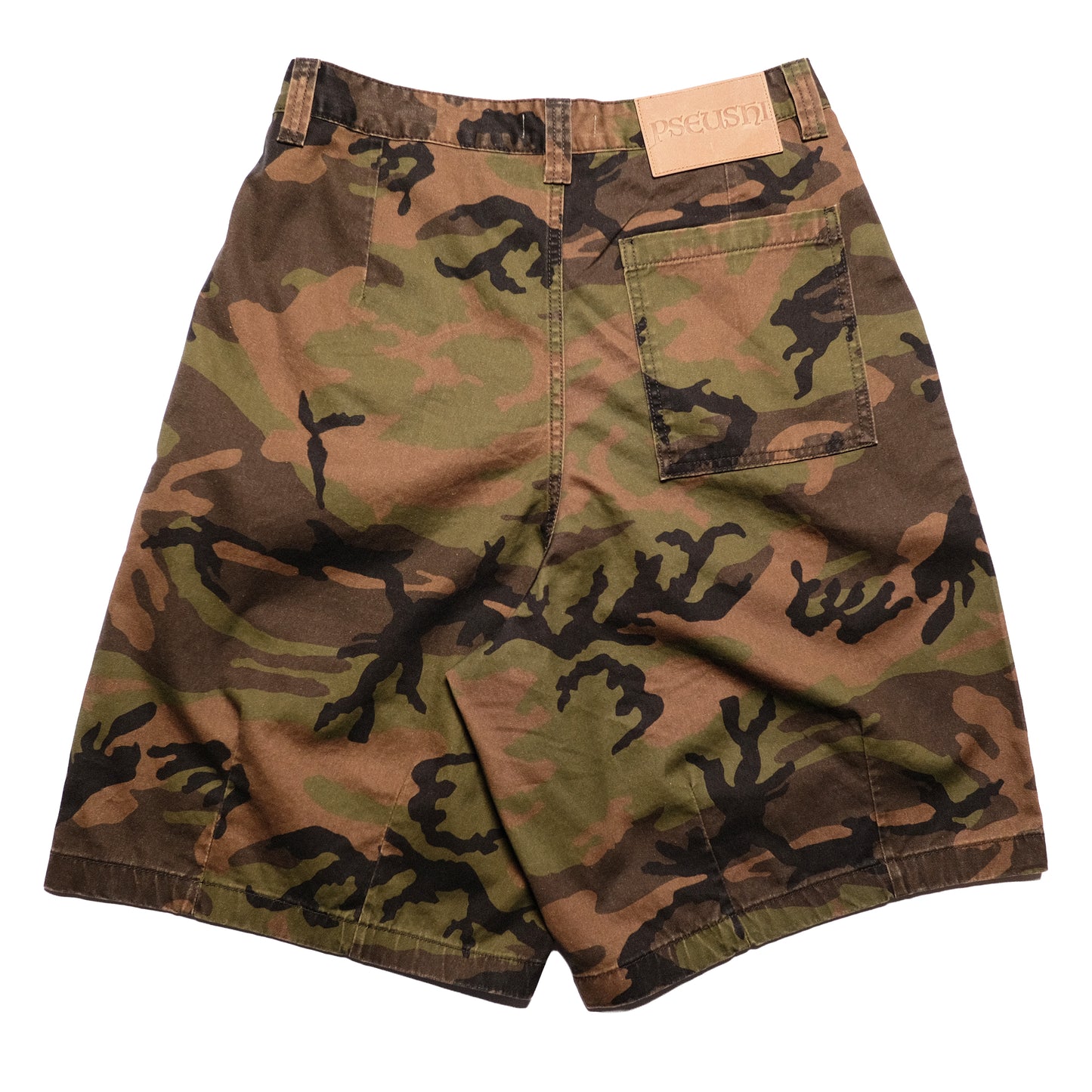 Pseushi - Pleated Balloon Shorts - Washed Camo