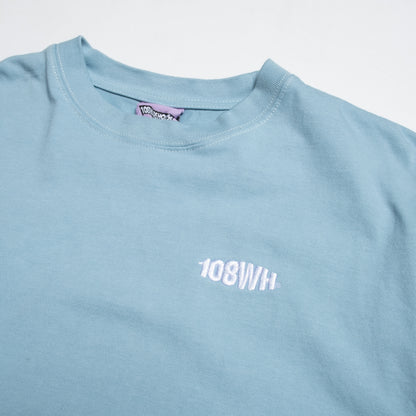 108WAREHOUSE - Contrast Stitch T-Shirt (Sky Blue)