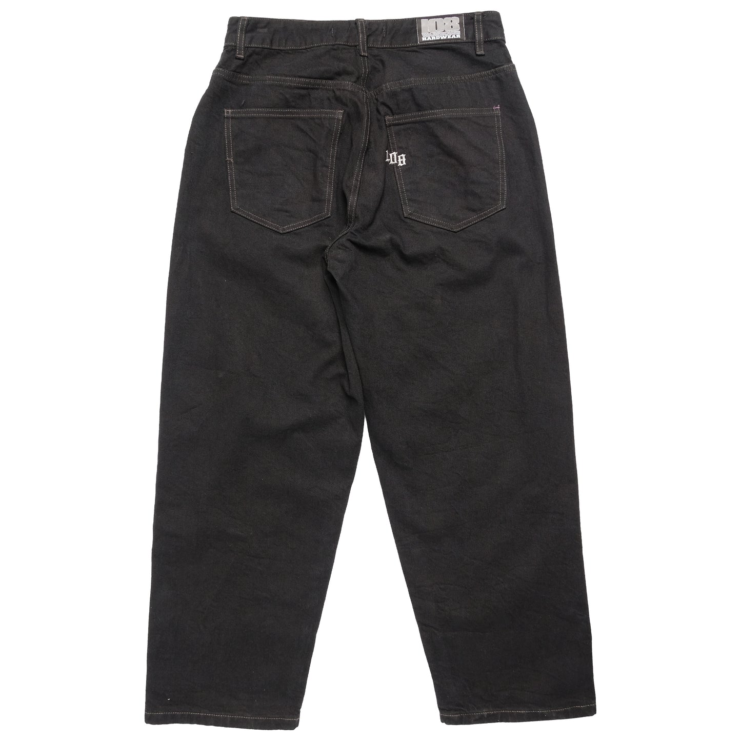 108WAREHOUSE - Baggy Selvedge Denim - Over Dyed Black