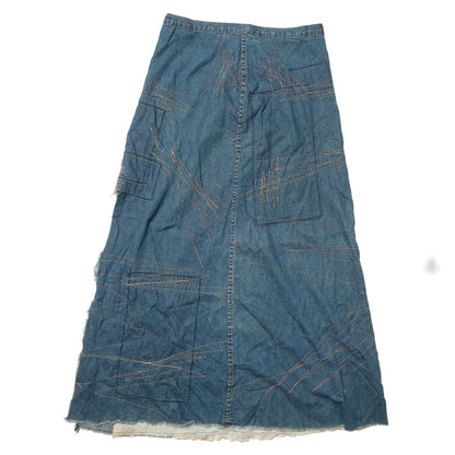 Hysteric Glamour Pleated/ Embroided Denim Skirt