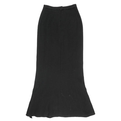 Y's Black Maxi Skirt - Cut off Hem