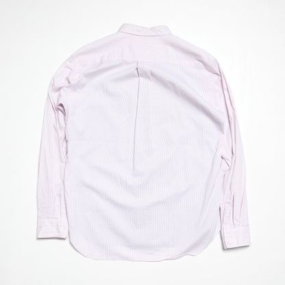 CDG HOMME DEUX Contrast Wool Pink Shirt