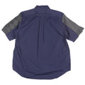 CDG SHIRT Navy Switching Short Sleeve Shirt