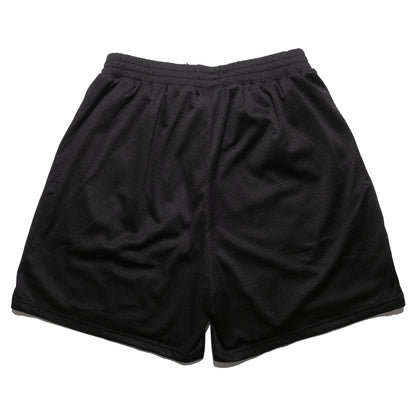 108WAREHOUSE - Big Team Logo Mesh Shorts - Black / Grey