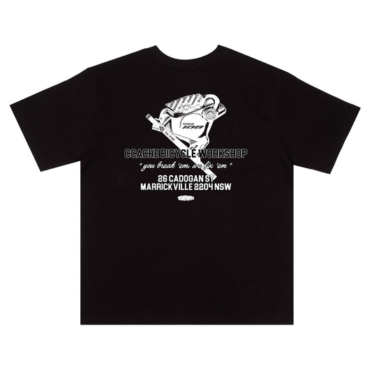 108WAREHOUSE x CCACHE - Workshop T-Shirt Black