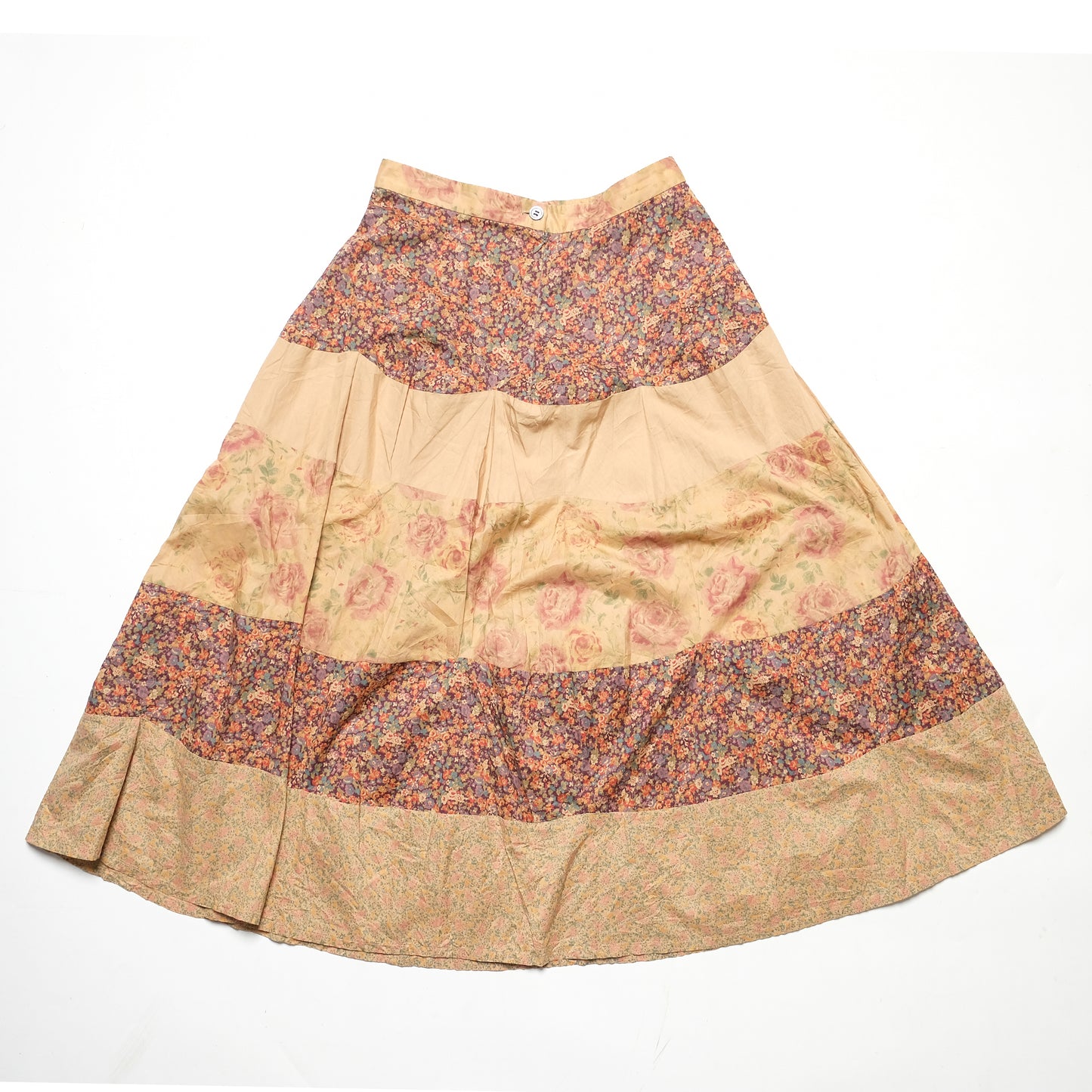 CDG Tricot Brown Floral Skirt