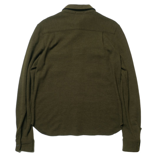 CDG Tricot Dark Green Wool Long Sleeve Shirt - 1996