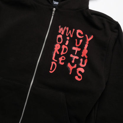 coogidowntothesex - World Wide Cutty Virus Zip Hoodie - Black