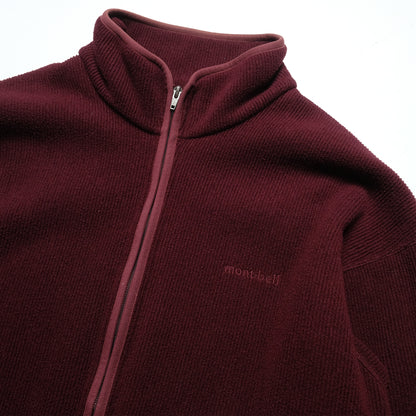 Montbell Ribbed Fleece Jacket - Burgundy - 00s