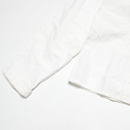 CDG Tricot Contrasted Black Collar White Shirt