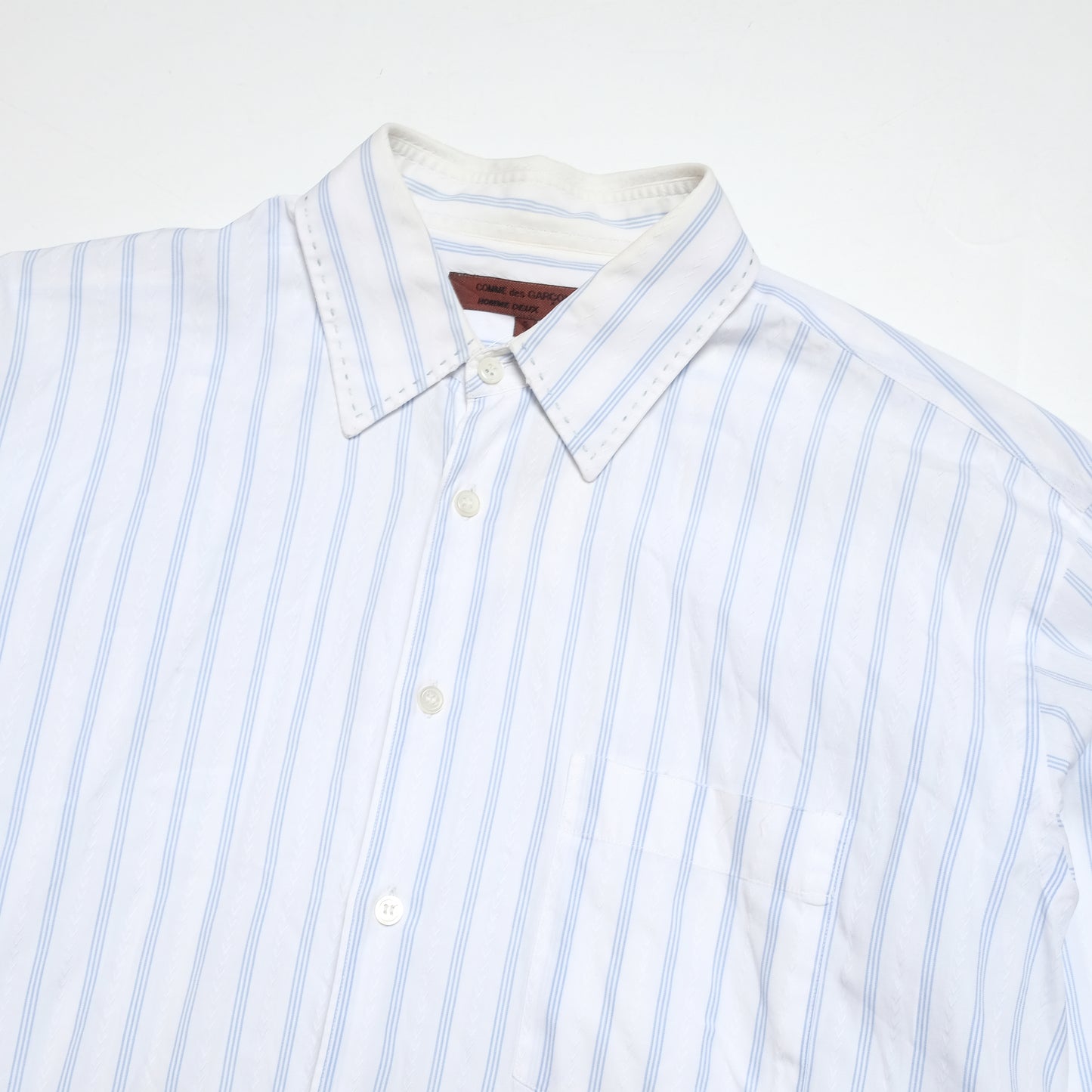 CDG HOMME DEUX  - Blue Striped Shirt