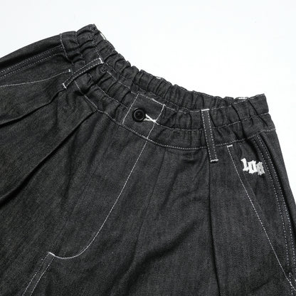 *PREORDER* 108WAREHOUSE x Workware - Balloon Shorts - Black Denim