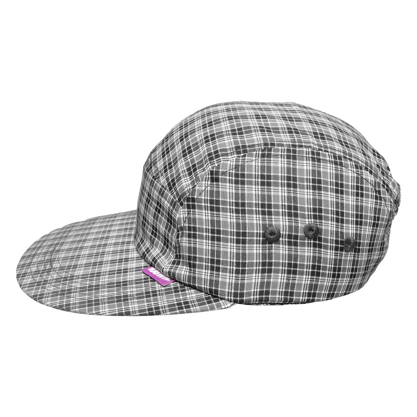 108WAREHOUSE - Plaid 5PAN Cap - Black/Grey