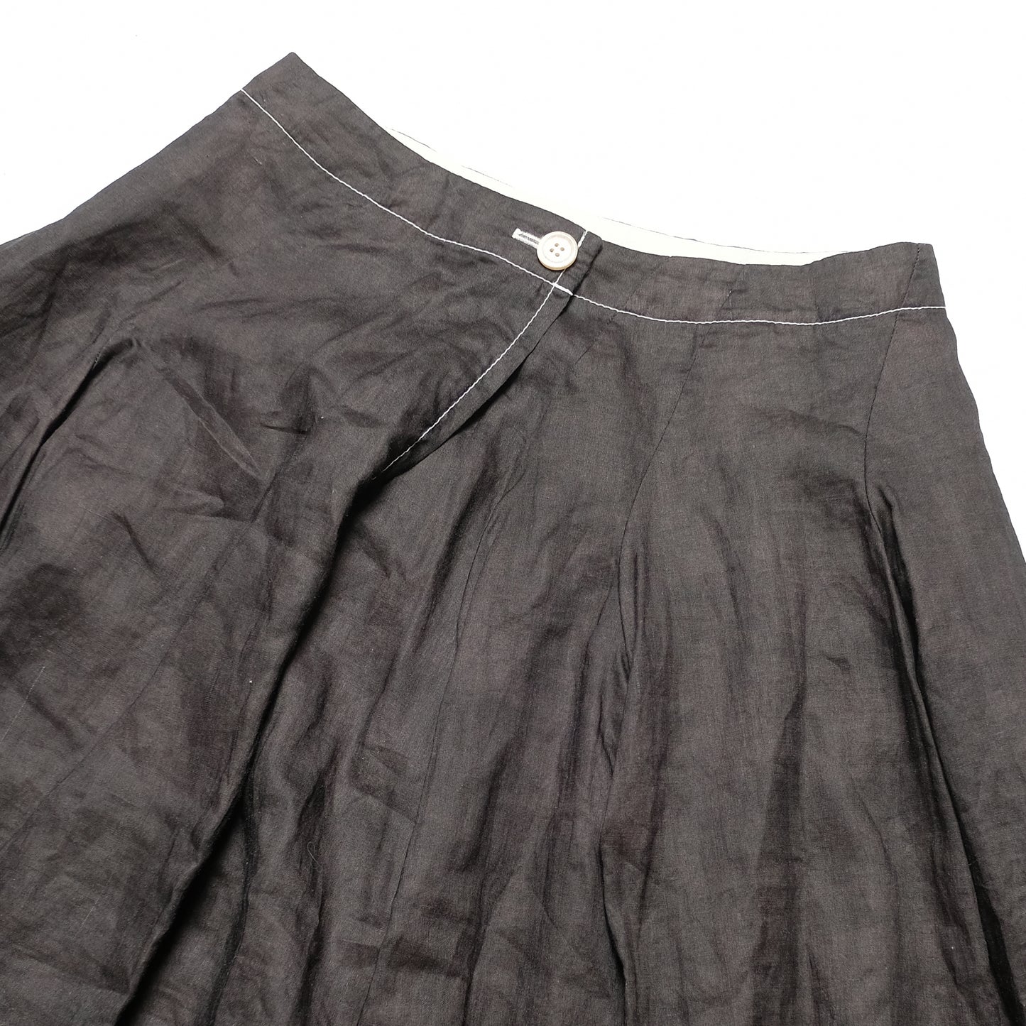 CDG Tricot Charcoal Linen Skirt