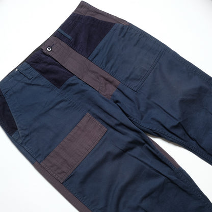 Engineered Garments Navy Patchwork Trousers