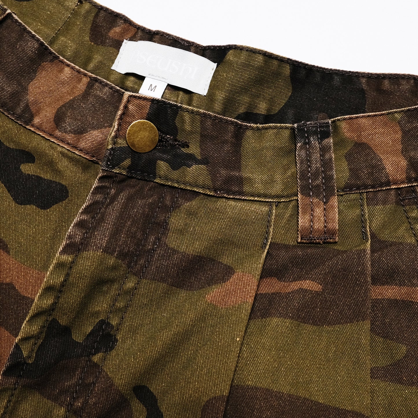 Pseushi - Pleated Balloon Shorts - Washed Camo