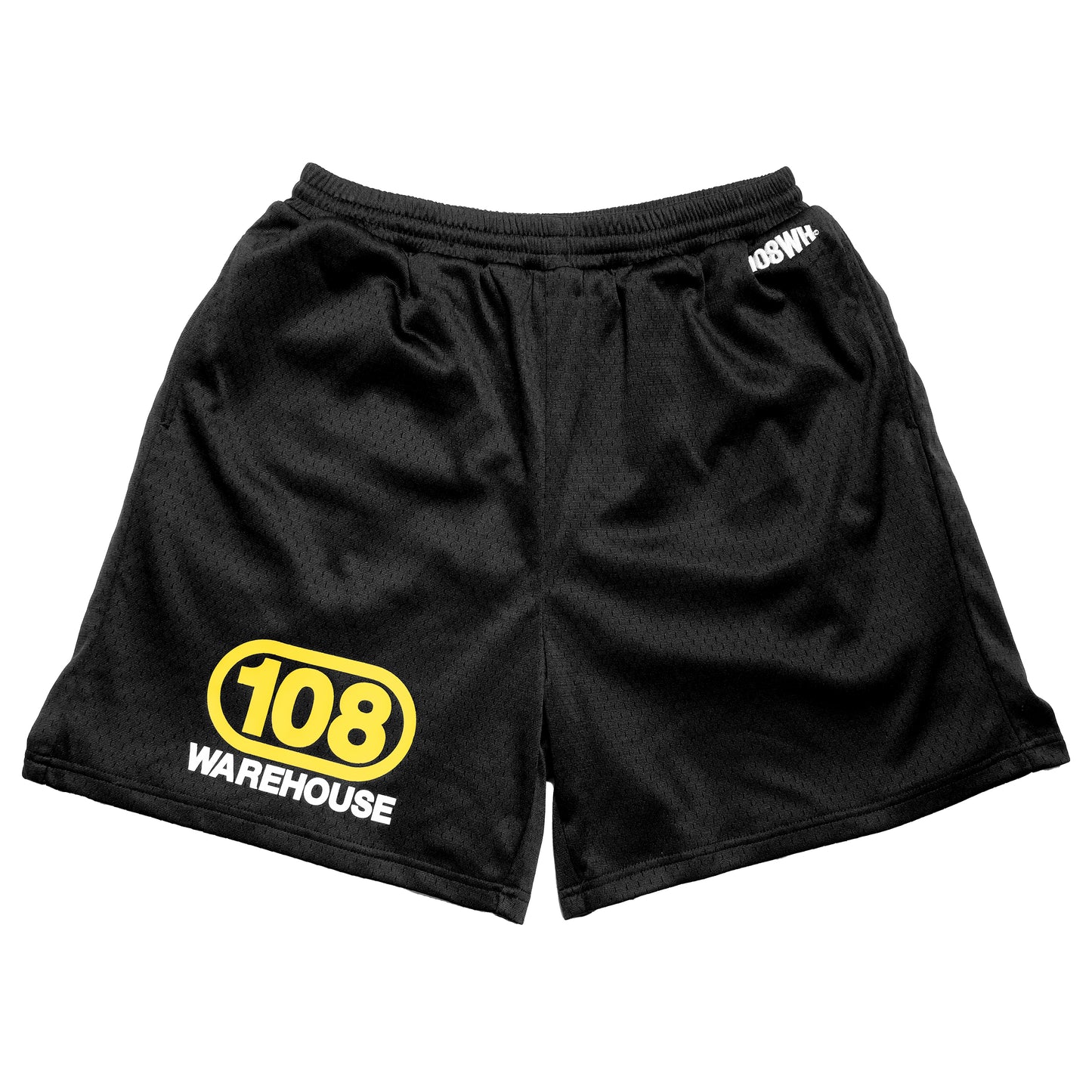 108WAREHOUSE - Oval Mesh Shorts (Black/Yellow)