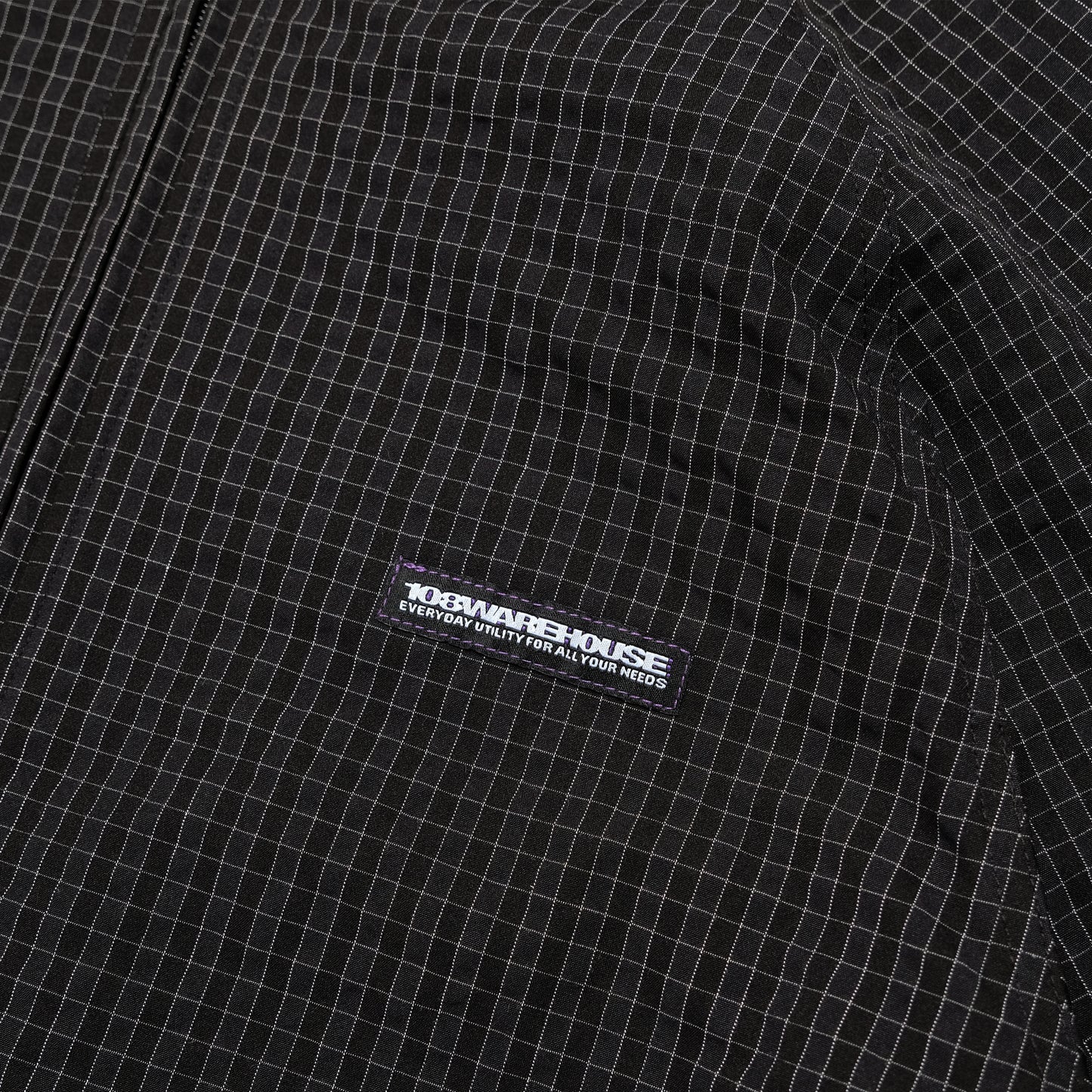 108WAREHOUSE - Zip Plaid Jacket - Black/Blue Checkered