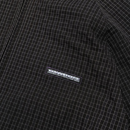 108WAREHOUSE - Zip Plaid Jacket - Black/Blue Checkered