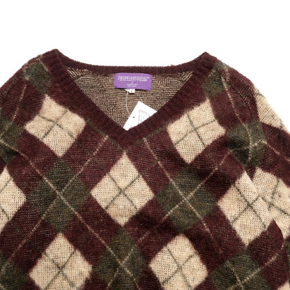 Nepenthes Argyle V Neck Sweater