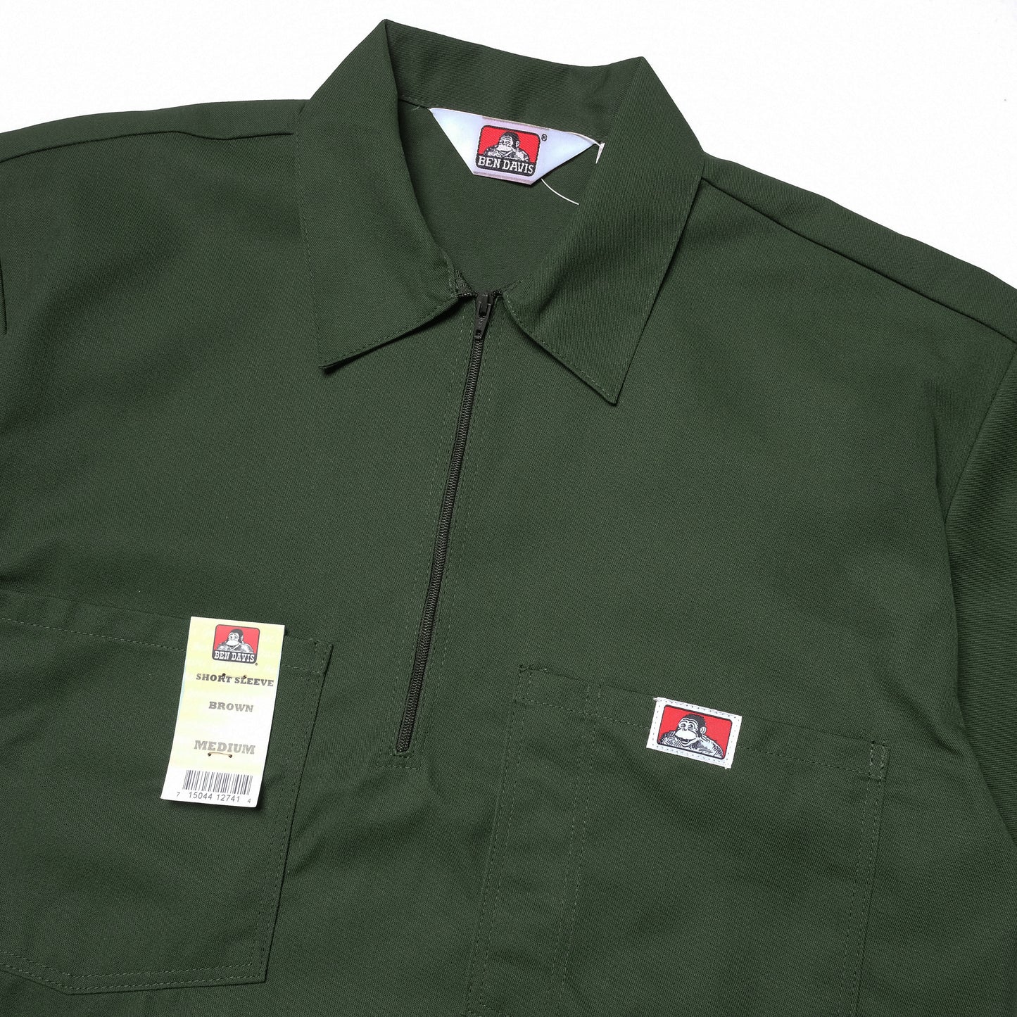 Ben Davis - Short Sleeve Half Zip Solid (Olive)