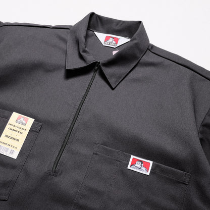 Ben Davis - Short Sleeve Half Zip Solid (Charcoal)