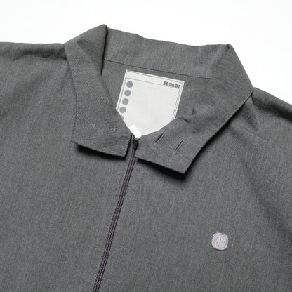 Neighborhood Grey Zip Up Short Sleeve