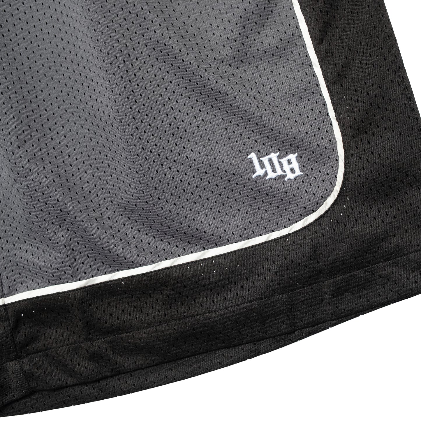 108WAREHOUSE - Two Panel Mesh Shorts - Black / Grey