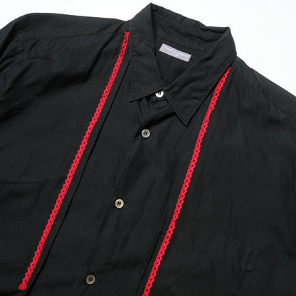 CDG Homme Red Embroidered Rope / Black Shirt - 90s