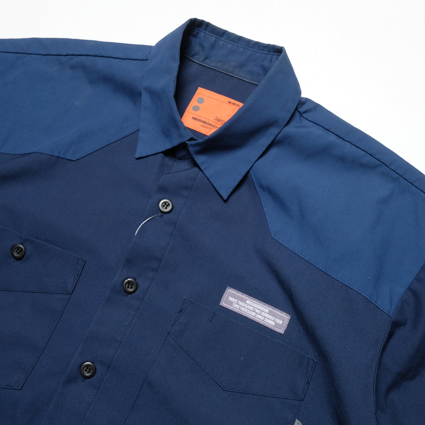 Neighborhood 2-Tone Blue Short Sleeve Shirt