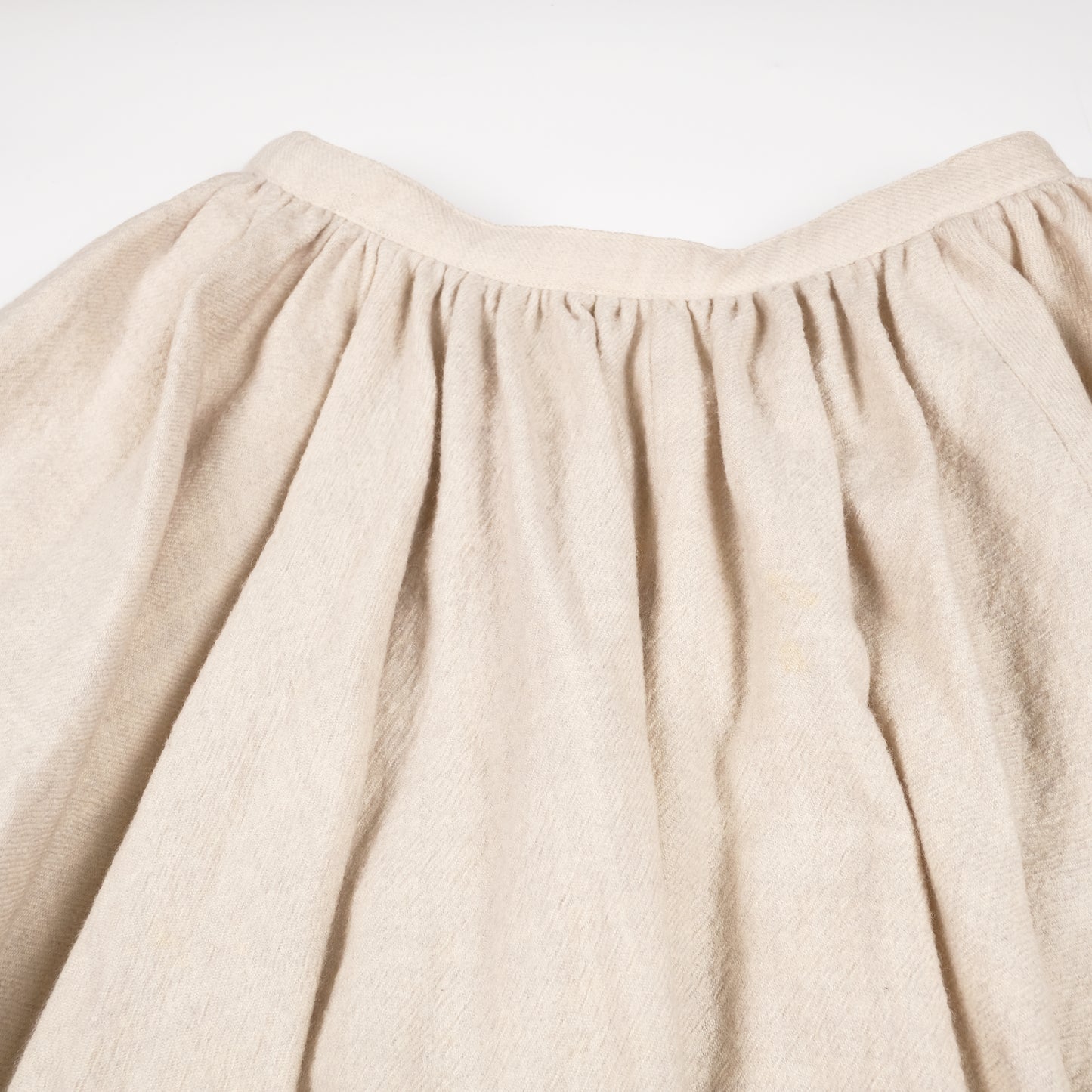 CDG Tricot Off White Bunched Skirt