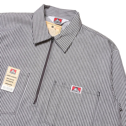 Ben Davis - LS Half Zip Stripe (Black)