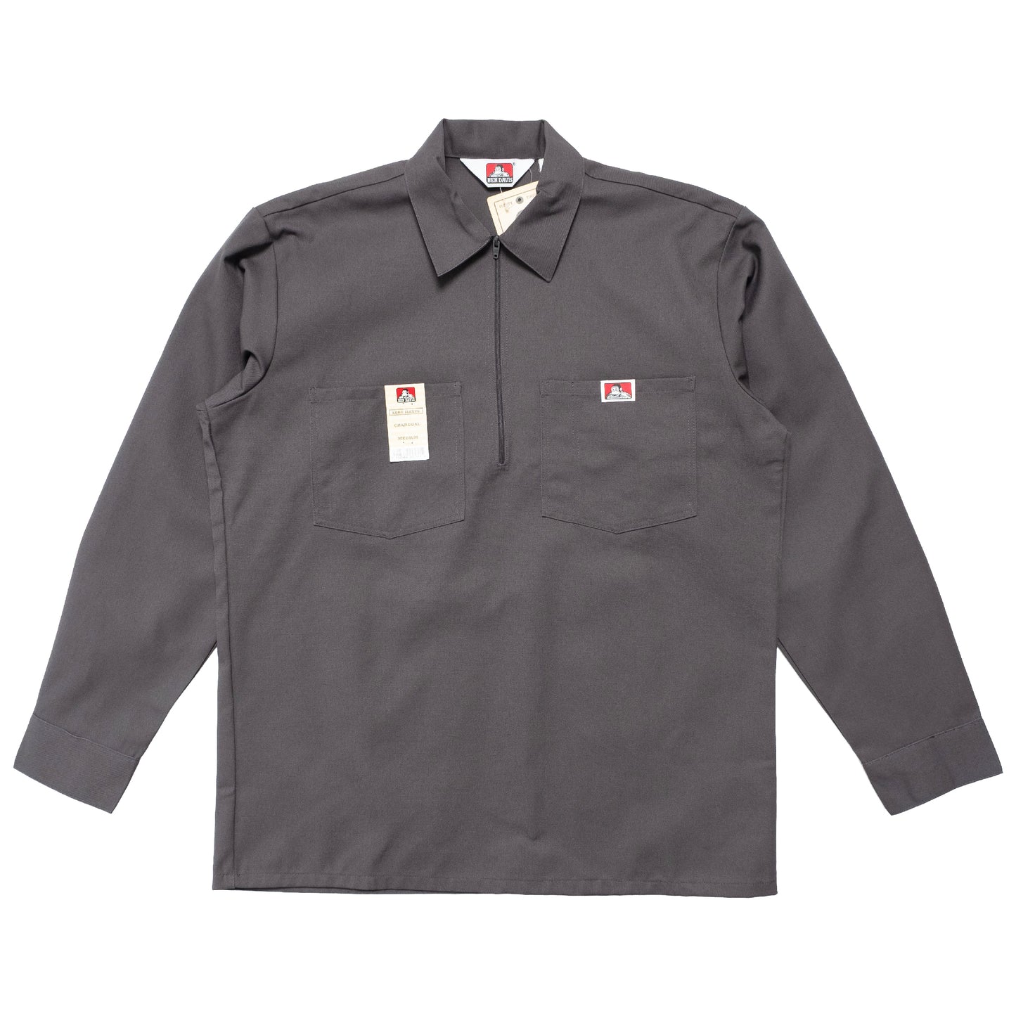 Ben Davis - Solid LS Half Zip (Charcoal)