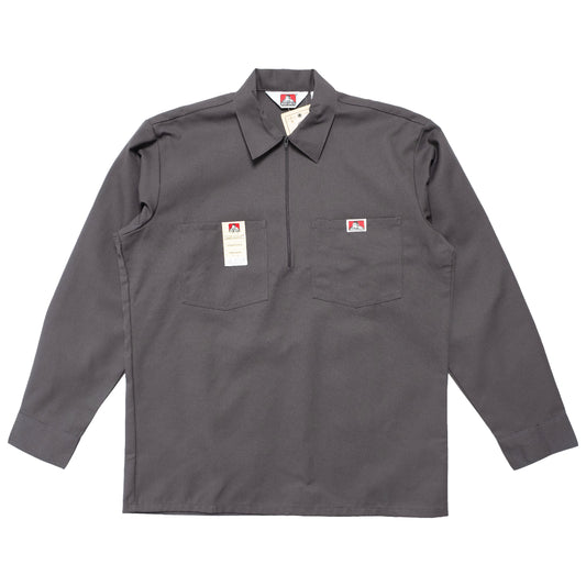Ben Davis - Solid LS Half Zip (Charcoal)