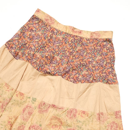 CDG Tricot Brown Floral Skirt