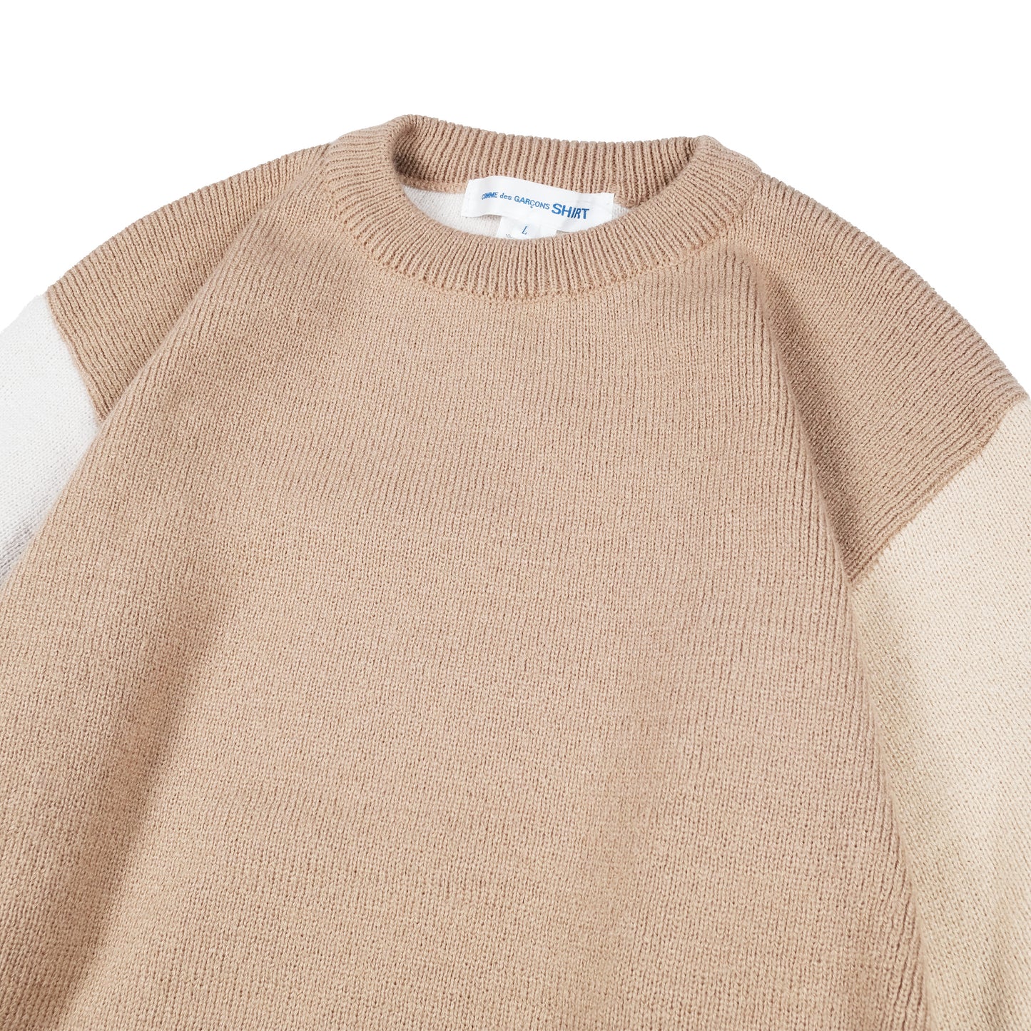 CDG SHIRT Contrasted Brown Knit Sweater
