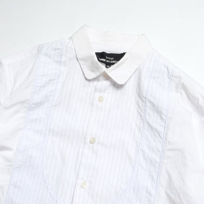 CDG Tricot Contrasted Inside Stripped Patterned Shirt