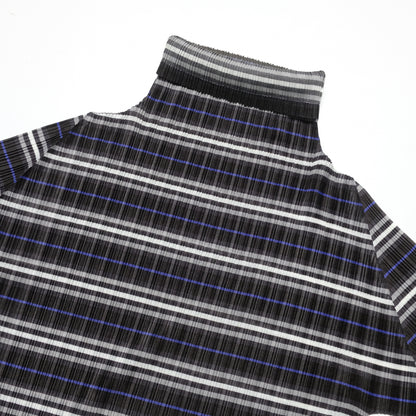 Issey Miyake Pleats Please Blue Striped Longsleeve