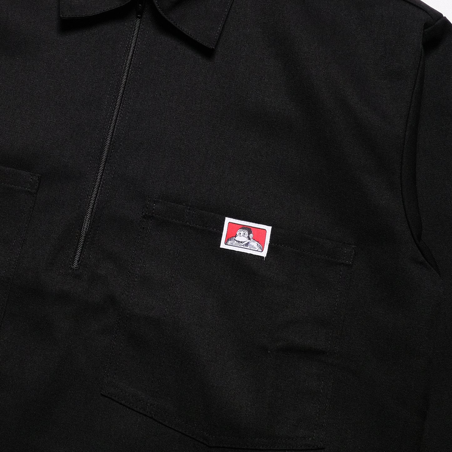 Ben Davis - LS Half Zip Solid (Black)