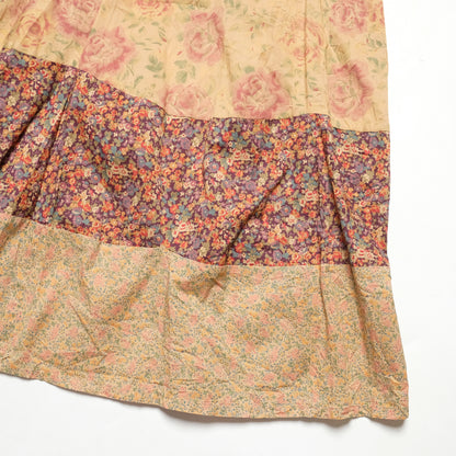 CDG Tricot Brown Floral Skirt