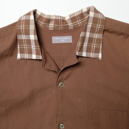 CDG Homme Brown Contrast Collar Shirt - 90s