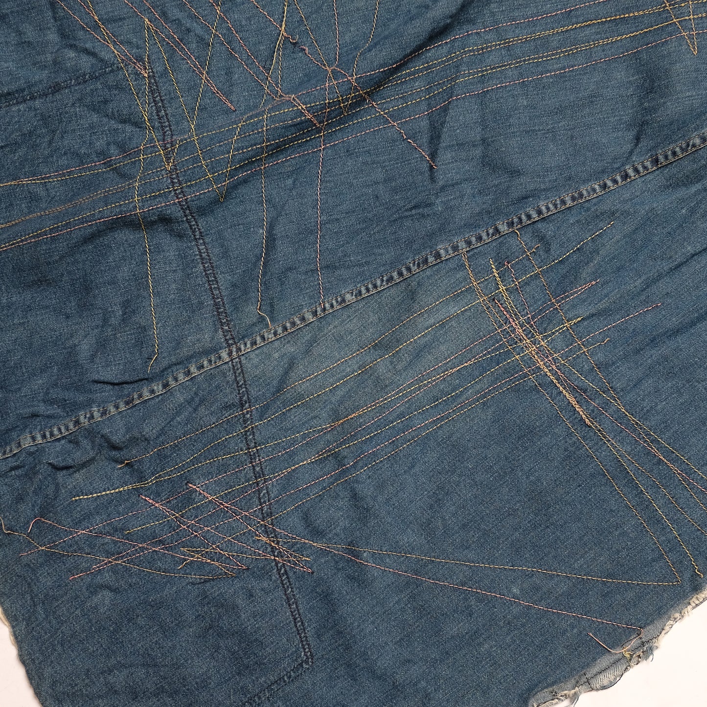 Hysteric Glamour Pleated/ Embroided Denim Skirt