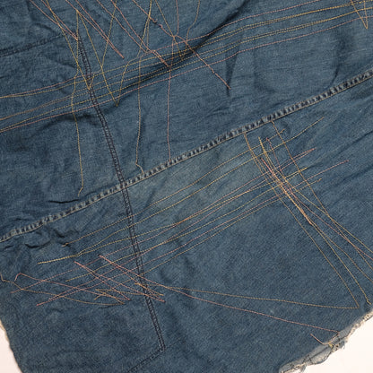 Hysteric Glamour Pleated/ Embroided Denim Skirt