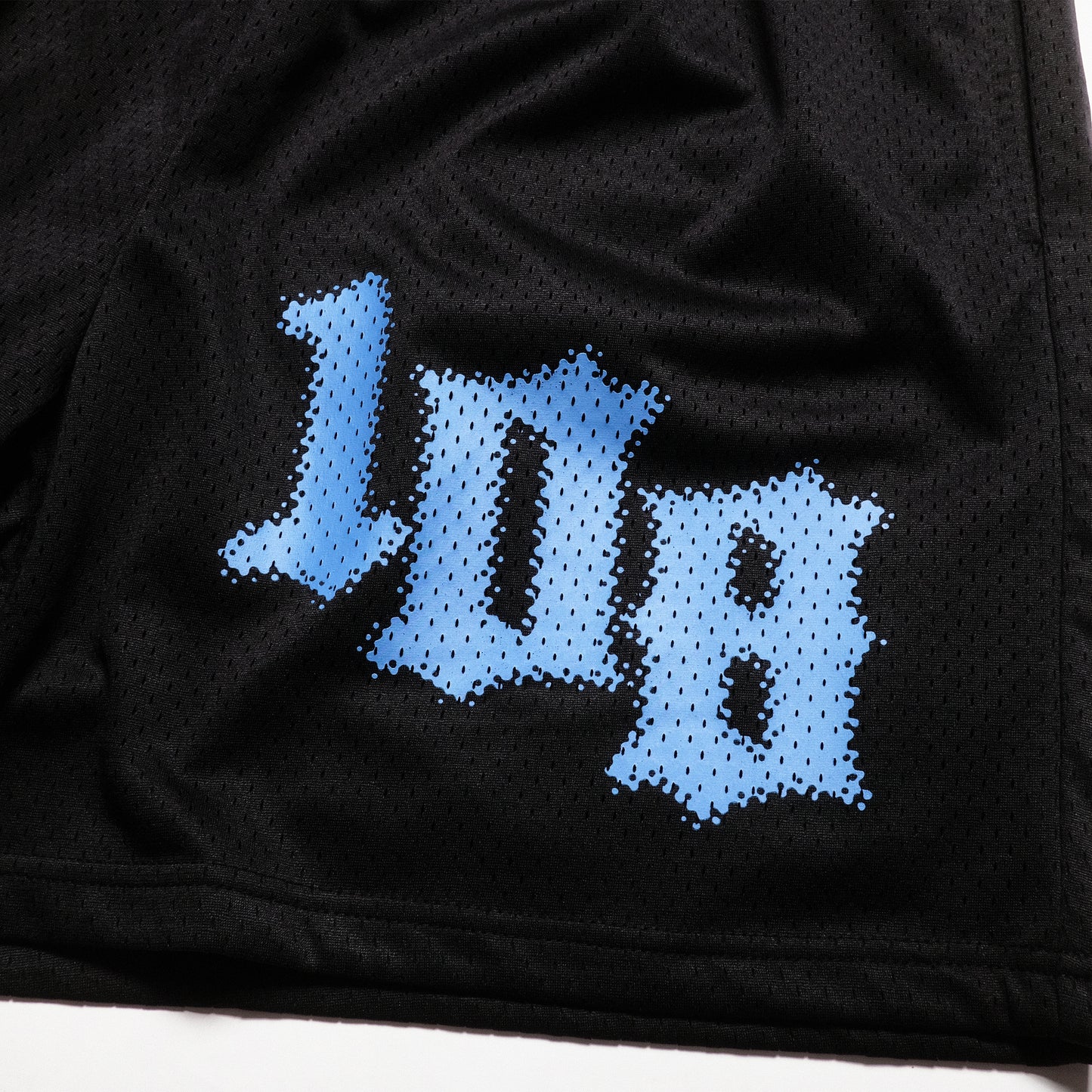108WAREHOUSE - Big Team Logo Mesh Shorts - Black / Blue