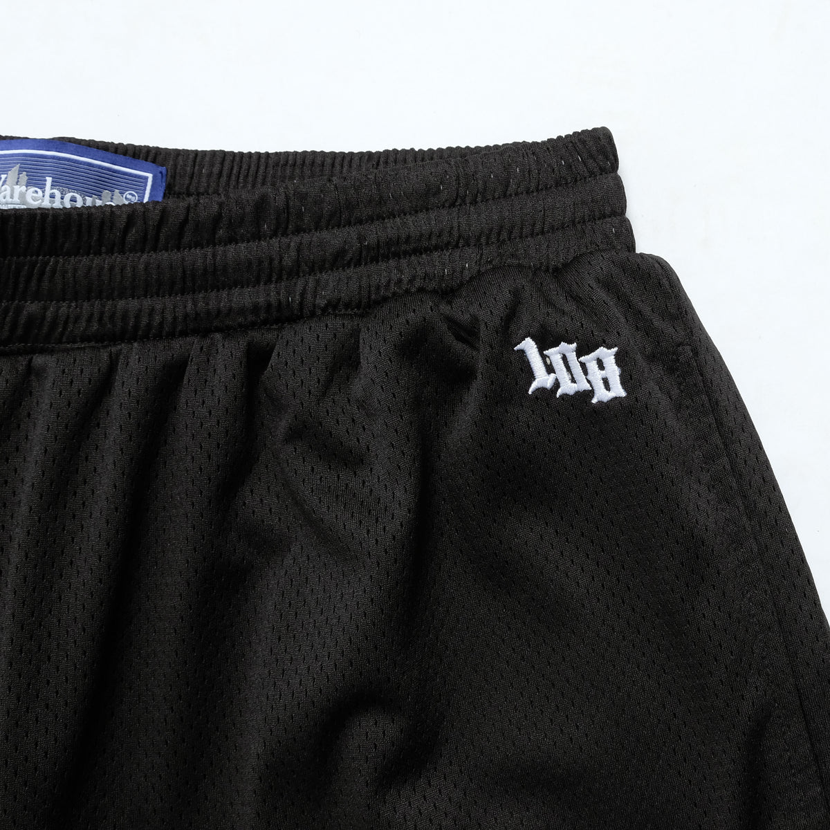 108WAREHOUSE - Orange Door Logo Mesh Shorts - Black